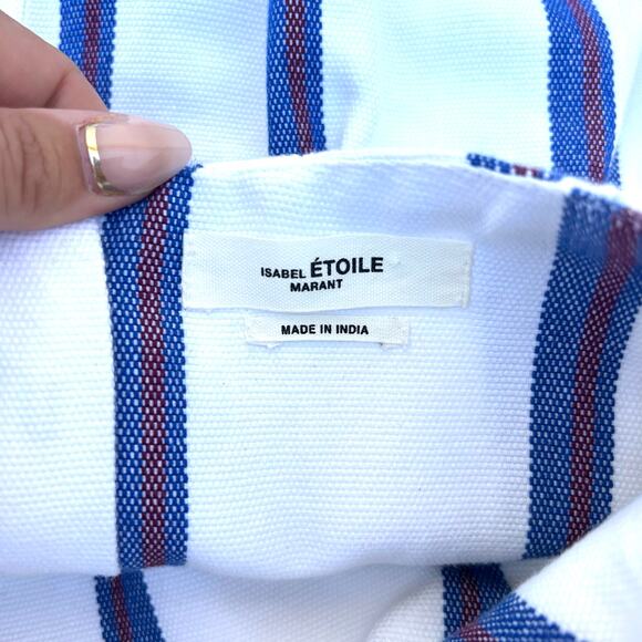 Isabel Marant Delia Denim White Jean Fringe Western Mini Skirt 2 Festival 34 - Picture 3 of 10